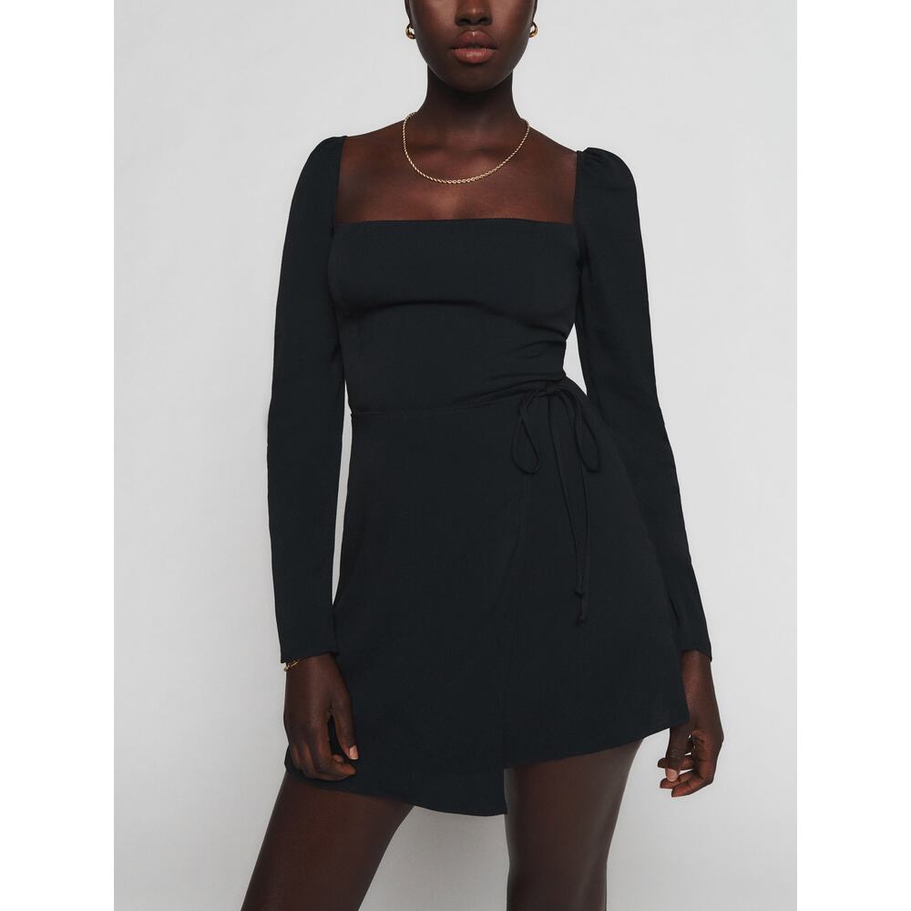 Reformation 'Rosalie' Black Dress Size 10
